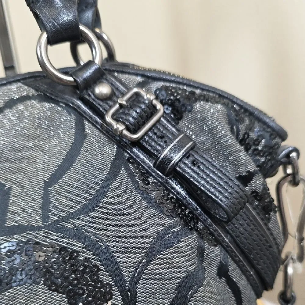 Coach Madison Sophia Op Art Sequin Satchel